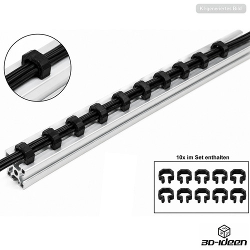 10x kabelclips kabelhalter - 10x,